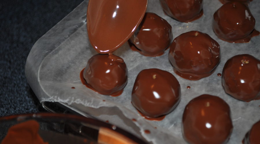 Use some of your leftover chocolate to fill in the holes!